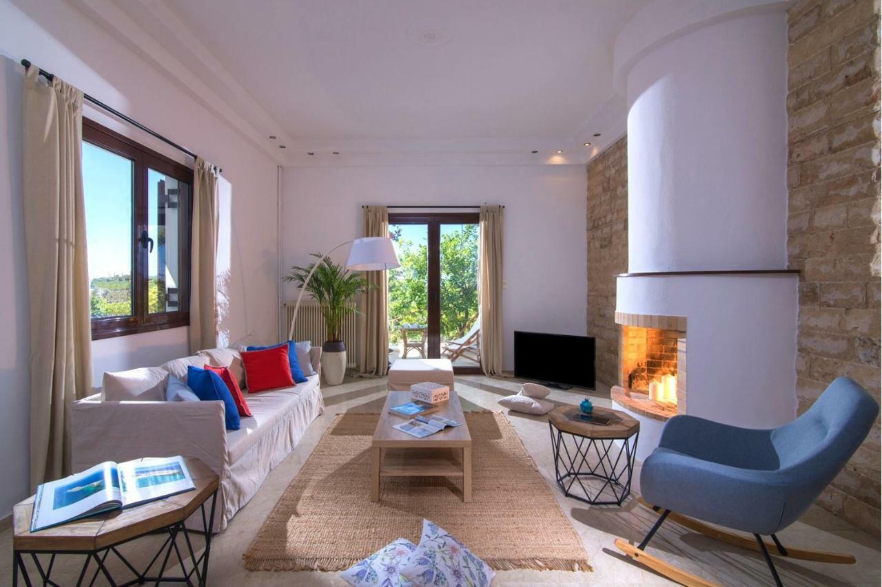 Luxury Villa Rosita W Heated Pool - Nature And Relax Epano Vathia Exterior foto